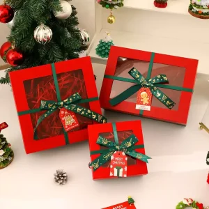 Custom High End Wedding Rigid Gift Boxes with Ribbon and Hang Tag for Wholesalers and Holiday Packaging