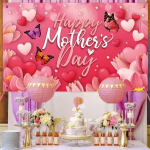 Custom High Resolution Waterproof UV Printed Portable Vinyl Banner Any Size&Design Mother’s Day Thanksgiving Party Outdoor