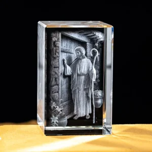 Custom High-definition Carved Crystal With Square Body Paper Weight for Religious Gifts