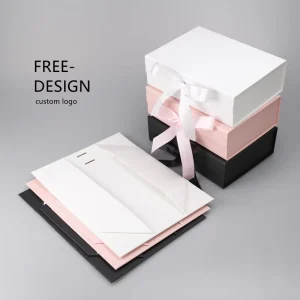Custom Holiday Gift Box, Rigid Cardboard Packaging Box with Magnetic Lid
