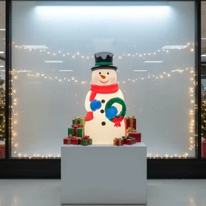 Custom Home and Holiday Decorations LED Light Luminous Snowman Ornament Christmas Decoration Gift Factory