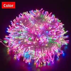 Custom IP44 Indoor Outdoor LED String Light Fairy Tree Decorations for Christmas Plug in String Light