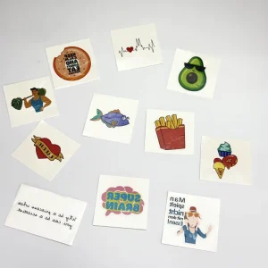 Custom Kids Temporary Tattoo Stickers Skin Safe Cartoon Body Art Party Favor Gifts