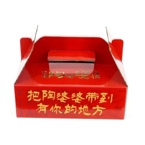 Custom Kraft Paper CMYK Red Gift Cardboard Holiday Packaging Box Custom Logo Christmas Box for Gift