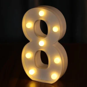 Custom LED Marquee Lights Sign Battery Powered 26 Alphabet and 10 Number Big Lights Letter for Birthday Christmas Party Decor