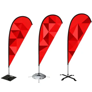 Custom Large Outdoor Marketing Feather Flags Banner Custom Design Beach Teardrop Flag Display Accessories