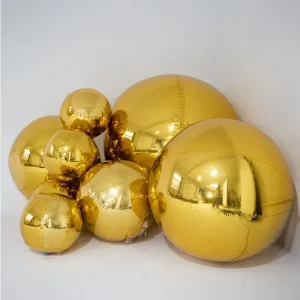 Custom Large PVC Inflatable Silver Ball Giant Gold Mirror Sphere Decorative Party Supplies for Promotional Events