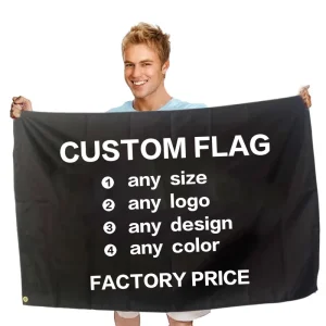 Custom Large Size UV Resistant Durable Nylon Banner Flag Promotional Wall Heavy Duty 3×5 Polyester Flags Fiberglass Double Sided