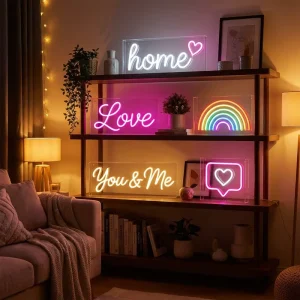 Custom Led Neon Sign Acrylic Advertising Party Light for Wedding Party Home Decor Wall Mounted Waterproof Colorful Free Design