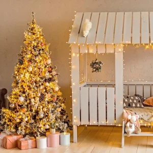 Custom Length Warm White LED String Light AC Plug Outdoor Transparent Fairy Light for Christmas Holiday Decorate