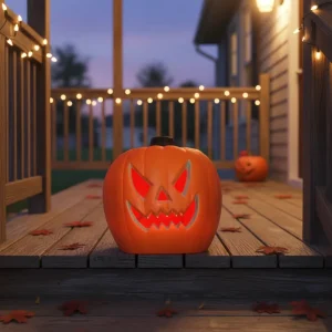 Custom Lighted Blow Mold Pumpkin Lantern Waterproof Plastic Lantern for Halloween Indoor Outdoor Decoration