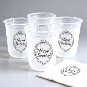 Custom Logo 10oz Plastic Cup Frosted Pet 16oz Heat Resistant for Coffee Shop Takeaway Bpa Free 500cc Cocktail Birthday