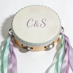 Custom Logo 4 6 Inch Mini Wedding Tambourine Wooden Hand Drum Percussion Instrument For Church Wedding Gift