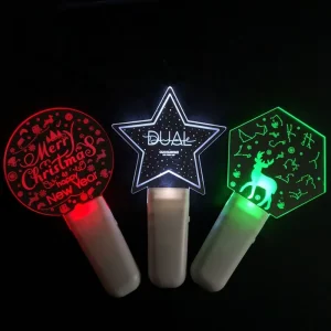 Custom Logo Acrylic Concert LED Cheering Stick for New Year Party