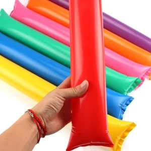 Custom Logo Durable Plastic Inflatable Baton (Cheering Stick Model) Portable for Cheerleading Party