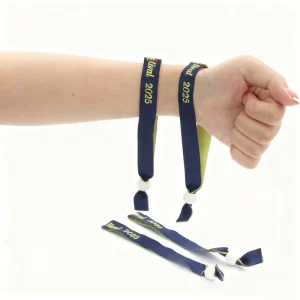 Custom Logo Fabric Promotional Bracelet Cloth Party Wristband Woven Wristband for Events Festivals