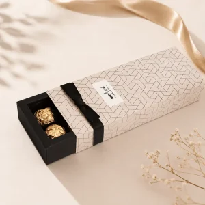 Custom Logo Food Grade Cardboard Paper Chocolate Gift Box Ribbon Bow Sliding Drawer Candy Packaging Boxes