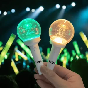 Custom Logo Mini Acrylic Luminous Cheer Props Keychain KPOP Fans Gift Bag Pendant Neon Party Supplies Concert Light Stick