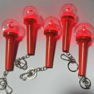 Custom Logo Mini Glow Light Stick Keychains LED Flashing Personalized Design for Kpop Concert Promotional Gifts