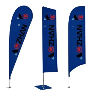 Custom Logo Printed Outdoor Advertising Teardrop Banners Cloth Beach Feather Flags Banner Promotional Feather Flags