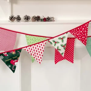 Custom Logo Printed Pennant Banner Flags Rectangle Bunting Flags Waterproof Room Decoration Birthday Party Decoration