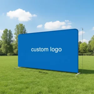 Custom Logo Printed Tension Fabric Backdrop Wall Portable Trade Show Booth Step and Repeat Banner with Stand