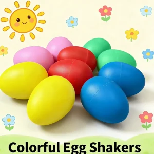 Custom Logo Sand Hammer Egg Shaker Maracas Eggs For Child Percussion Instruments And Kids Rhythm Toy Different Color Sand Shake