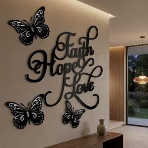 Custom Logo Shape Art Decor Rustic Black Signs Small Home Vintage Stainless Steel Handicraft Sculpture Animal Theme Anniversary