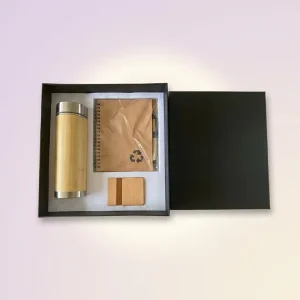 Custom Logo Soft Wood Notebook Gift Box Set High Quality Business Corporate Promotional Gifts Bamboo Eco friendly Gift Set