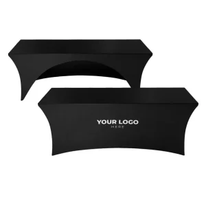 Custom Logo Waterproof Rectangle Stretch Portable Anime Theme Table Cover Wedding Decoration Color Polyester