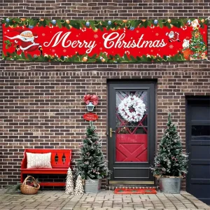 Custom Merry Christmas Banner Creative Design Christmas Backdrop Banner Decoration New Year Banners