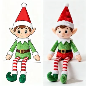 Custom Naughty Boy Christmas Soft Plush Cotton PP Cotton Long Leg Elf Toy 30cm