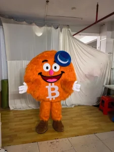 Custom Orange hued Coffee Beans Mascot Costume Adult Size Cartoon Beans Mascot Costume