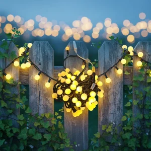 Custom Outdoor Courtyard Decorative Ball String Lights Festival Camping Ambient Lighting