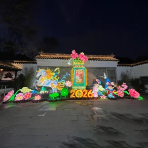 Custom Outdoor Waterproof Giant Chinese Lantern Festival Popular Decoration Silk Lantern Show With LED Lights for Park