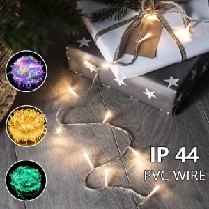 Custom PVC Cable IP44 LED Series Light String 100m for Outdoor Christmas Tree Decoration Lamp