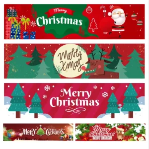 Custom PVC Flex Banner Print for Large Scale School Parties Community Decor for Holiday Advertising Christmas Celebrations