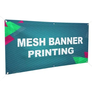 Custom PVC Flex Vinyl Logo Banner Mesh Fence Banner Stage Outdoor Printing Signs