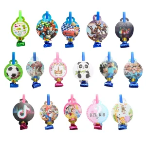 Custom Packaging Funny Blowouts Blowers Birthday Party Supplies Square shaped Dragon Whistle Toy Noisemaker Horns Square Blow