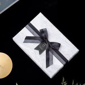 Custom Paper Box for Jewelry Packaging Set Textured Paper Lid and Base Kraft Paper Box