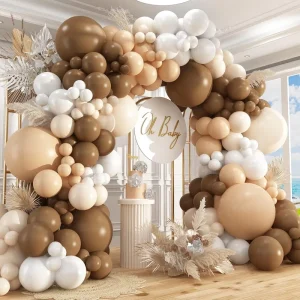 Custom Party Balloon Garland Arch Kit Brown Balloon Arch For Birthday Teddy Bear Baby Shower Party Decoration