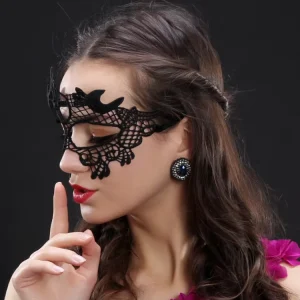 Custom Party Decoration Unisex Music Theme Sexy Masquerade Carnival Halloween Beauty Black Lace Cosplay Eye Mask Face Cover 12+y