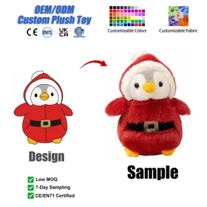 Custom Penguin Plush Toy Stuffed Animal Toy Penguin Customizable Christmas Plushies Wedding Holiday Gifts OEM ODM