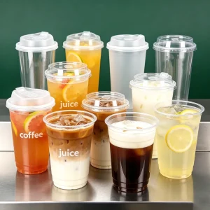 Custom Pla Pet Cold Clear 16 Oz Pp Pet Plastic Disposable Juice Drink Reusable Takeaway Smoothie Cup With Lid Matcha