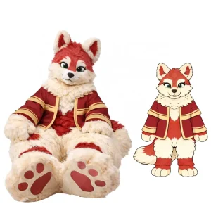 Custom Plush Fox Costume Full Body Fursuit Long Plush Adult Cosplay Suit for Festival Event Christmas Promotion