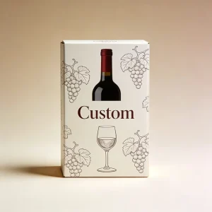 Custom Portable Recyclable Self Erecting Wine Gift Box Foldable Premium Corrugated Board Single Bottle Alcohol Packaging