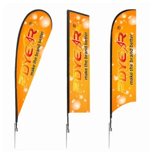 Custom Print Advertising Flying Banner Beach Teardrop Feather Flags Outdoor Event Bali Flutter Swooper Bow Sail Flag