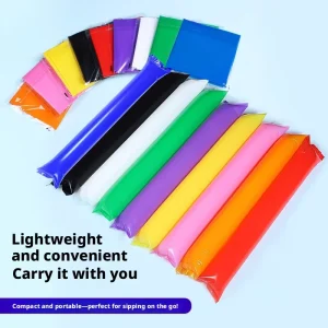 Custom Print Logo Inflatable Plastic Cheering Sticks (Thunder Sticks) with DIY Design Portable Durable for Sports Events