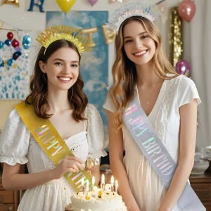 Custom Printed Bride to Be Happy Birthday Girl Pageant Satin Ribbon Sash