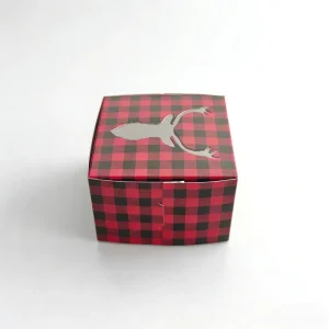 Custom Printed Christmas Gift Box with Window Food Grade Paper Packaging for Cookie Candy Holiday Gift
